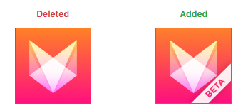 Left image is fastlane logo in color and right image is fastlane logo with Beta in bottom right